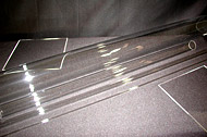 Quartz ingots, pipe & rods